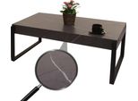 Tavolino HWC-L53, Tavolino Da Salotto Tavolino Da Divano, Metallo 43X110X64Cm ~ Aspetto Marmo Grigio
