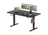 Sanodesk QS1 Scrivania Regolabile In Altezza 160X60 Cm Elettrica 4 Funzioni Di Memoria Protezione Anticollisione Capacità Di Carico 70 Kg Ganci Gestione Dei Cavi (Nero)