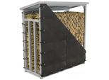 Portalegna Zincato 188X70X188 Cm Con Tetto E Telo – Scaffale Per Legna Da Ardere Da Esterno – Robusto, Resistente Alle Intemperie Rastrelliera Legna