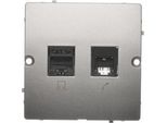 Presa Di Corrente Satinata + Telefono Basic BMF5T.02/29 Contatto-Simon