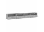 Pensili Tv 2 Pz. Grigio Cemento 100X30X30 Cm Materiale A Base Di Legno