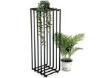 Dandibo Portafiori Metallo Nero Quadrato 96609 Portapiante Tavolino Design Moderno Interno Esterno