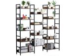 Libreria Rustica In Metallo, Sistema Di Scaffalatura A 14 Strati - Soggiorno, Camera Da Letto E Ufficio - Struttura Resistente, Design Elegante, Risparmio Di Spazio