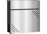 Cassetta Per Le Lettere Wiltec In Acciaio Inox V63 37 X 11 X 37 Cm, Cassetta Per Le Lettere A Muro Con Scomparto Per Giornali E Chiave