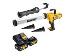 Pistola A Cartuccia A Batteria Dewalt Dce 581 M2K 18 V 310 Ml + 2X Batteria Ricaricabile 4,0 Ah + Caricatore + Custodia