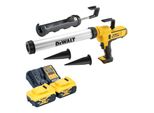 Pistola A Cartuccia A Batteria Dewalt Dce 581 P2K 18 V 310 Ml + 2X Batteria Ricaricabile 5,0 Ah + Caricatore + Custodia