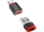 Adattatore 4Smarts Blocco Dati Usb-C Do Usb-A/Usb-C Czarny 2Szt