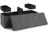 Panca Blumtal Con Contenitore + 2 Scatole Extra - Panca Con Contenitore 110X38X38 Cm - Cassapanca Con Contenitore Antracite