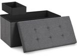 Panca Blumtal Con Contenitore + Box Extra - Panca Con Contenitore 76X38X38 Cm - Cassapanca Con Contenitore Antracite