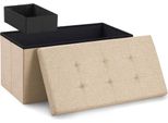 Panca Blumtal Con Contenitore + Box Extra - Panca Con Contenitore 76X38X38 Cm - Cassapanca Con Contenitore Beige