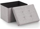 Panca Blumtal Con Vano Portaoggetti - Panca A Cassapanca Con Vano Portaoggetti 41X31X31 Cm - Seduta A Cassapanca Piccola Con Vano Portaoggetti Grigio Chiaro