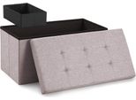 Panca Blumtal Con Contenitore + Box Extra - Panca Con Contenitore 76X38X38 Cm - Cassapanca Con Contenitore - Grigio Chiaro