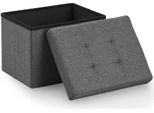 Panca Blumtal Con Vano Portaoggetti - Panca A Cassapanca Con Vano Portaoggetti 41X31X31 Cm - Seduta A Cassapanca Piccola Con Vano Portaoggetti Antracite
