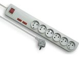 Cavo Di Prolunga Per Protezione Da Sovratensioni A 6 Vie Da 3 M Grigio Elgotech PSF2-603