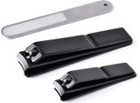 Inf Set Tagliaunghie Acciaio Inox - Kit Manicure Pedicure Portatile 3 Pezzi