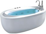 Whirlwanne Hydromassagewanne Whirlpool Blubberbad Spa-Bath 180X95 Cm