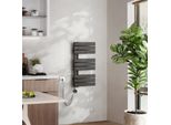 Emke Radiatore Elettrico Da Bagno Con Controllo Tramite App Wi-Fi Termostato Scaldasalviette 762 X 400 Mm Antracite Portasciugamani 400 W Asciugamani