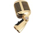 Pusokei Microfono Dinamico Retrò Per Voce, Microfono In Metallo In Stile Old Vintage Per Il Canto, Microfono Con Struttura Girevole E Autobloccante Per Esibizioni Dal Vivo E Registrazioni In Studio (Oro)