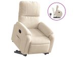 Syfax™ Poltrona Alzapersona Reclinabile Beige In Tessuto Microfibra