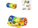 Chipolino Baby Cushion Roll Cuscino Gioco, Cuscino Giocattolo, Anelli Per La Dentizione, Giocattoli Da Afferrare Verde