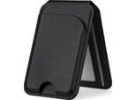 Inf Porta Carte Magnetico Magsafe Universale Con Supporto Rotante Per Iphone E Android Nero