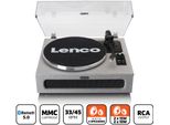 LENCO Plattenspieler LS-440, grau, B:42,5cm H:19cm T:36cm, Plattenspieler, mit 4 eingebauten Lautsprechern