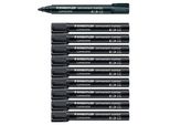 Staedtler 352-9 10X Marcatore Permanente Lumocolor Nero 2,0 Mm