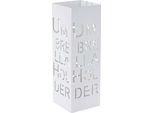 Portaombrelli HWC-C78, Portaombrelli Portaombrelli, Quadrato 55Cm ~ Font, Bianco