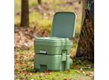 Costway 20L+12L Toilette Da Campeggio Con Serbatoio Di Scarico Rimovibile Toilette Portatile Da Campeggio Toilette Mobile Da Viaggio Campeggio E Camper Verde