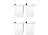 Vivanno Accessori Per Fioriere In Plastica Inserto Per Irrigazione Conico, Bianco Opaco - 29X29X32 Cm