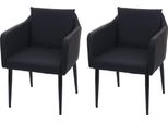 Set Di 2 Sedie Da Sala Da Pranzo HWC-H93, Sedia Da Cucina Poltrona Sedia ~ Ecopelle Nero