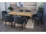 Set Di 6 Sedie Da Pranzo HWC-H93, Sedia Da Cucina Poltrona Sedia ~ Tessuto/Tessuto Grigio Scuro