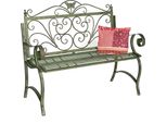 Dandibo Panca Da Giardino In Metallo Resistente Alle Intemperie Patina Verde 120 Cm Panca A 2 Posti 96021 Panca Da Parco Ferro Giardino