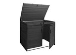 Contenitore Per Rifiuti Xl A 2 Posti/4 Posti Hwc-H75B, Contenitore Per Rifiuti, Espandibile 138X138X105Cm Legno Mvg ~ Antracite