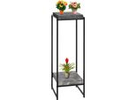 Tavolo Da Fiori HWC-K71, Scaffale Per Fiori, Scaffale Per Piante, Metallo Mdf Mvg ~ Grigio Scuro, 101 Cm