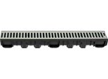 Scarmaxx B125 Canale Di Drenaggio - Altezza 115 Mm - Griglia Design A Nido D'ape Nera