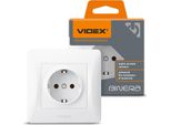Videx Binera Presa Singola Schuko 16A Bianca Da Incasso