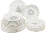 Set Di Piatti Da 18 Pezzi Silver Koleda, Argento/Oro, Natale
