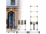 Bettizia Scala Telescopica Professionale 2,6M In Alluminio Portata 150Kg Scala Multiuso Piedini In Gomma Antiscivolo Con Stabilizzatore