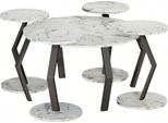 Elegante Tavolino In Legno Bianco Con Tavolini In Stile Moderno