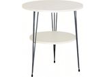 Tavolino In Metallo Bianco Dal Design Moderno