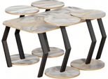 Elegante Tavolino In Legno Beige In Stile Moderno