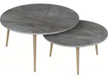 Eleganti Tavolini In Legno Grigio In Stile Moderno