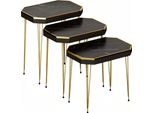 Tavolini In Legno Nero Dal Design Moderno, Versatile E