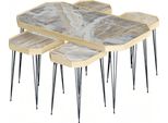 Elegante Tavolino In Legno Beige Per Una Casa Dal Design Moderno