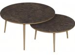 Eleganti Tavolini In Legno Marrone In Stile Moderno, Versatili