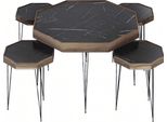Tavolino In Legno Nero Con Tavolini Stile Moderno Ed Elegante