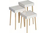 Tavolini In Legno Bianco Dal Design Moderno, Versatile Ed Elegante