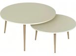 Tavolini In Legno Beige, Stile Elegante