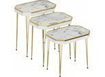 Eleganti Tavolini In Legno Bianco In Stile Moderno, Set Versatile